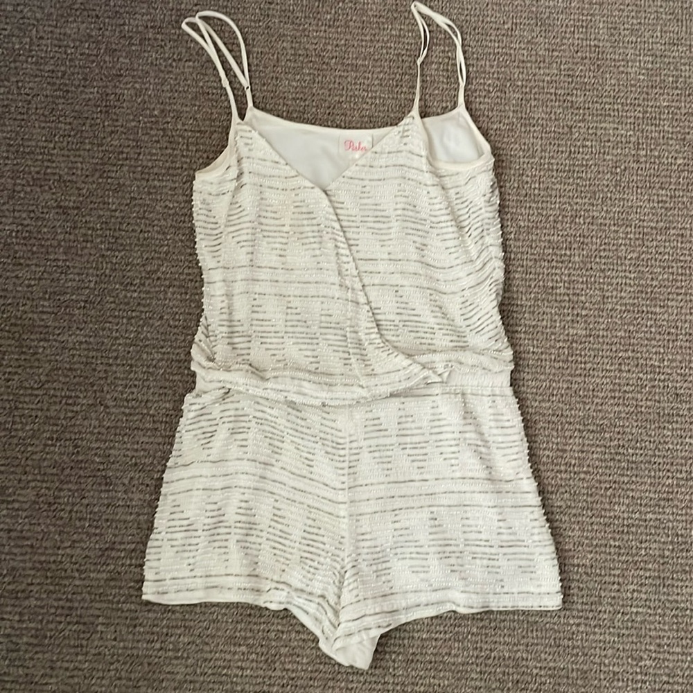 Parker ‘Harrison’ Embellished Beaded Sequin Romper